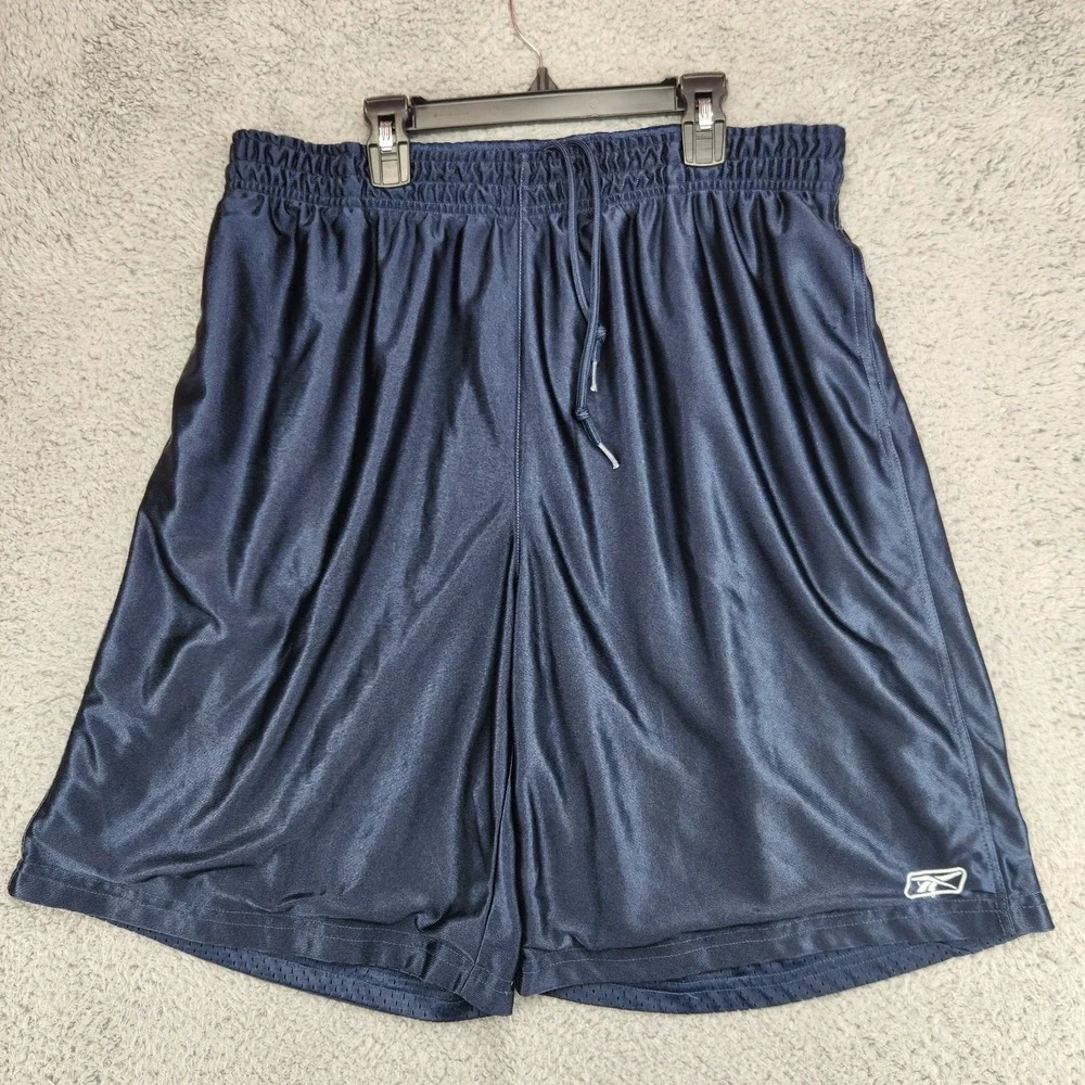 Vintage Reebok Dazzle Reversible Basketball Gym Shorts Mens Size XL Blue